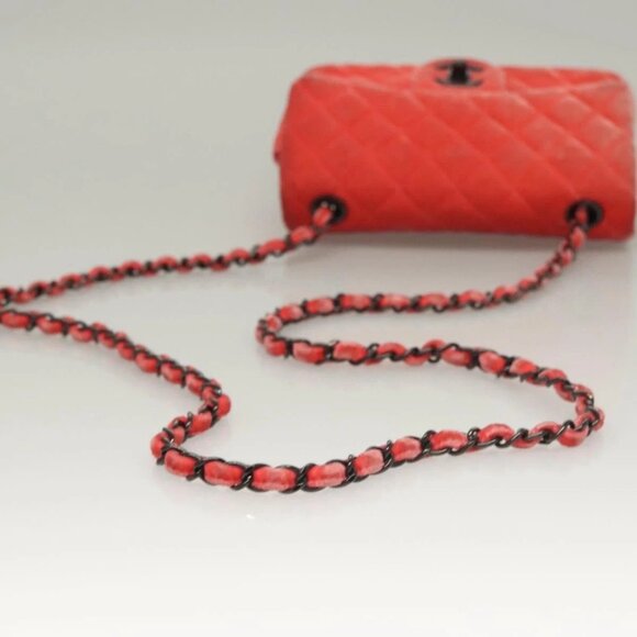 CHANEL Matelasse Chain Shoulder Bag Velor Pink CC Auth 129957 - Picture 8 of 16